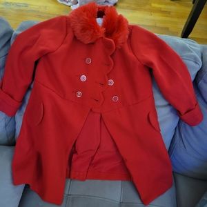 Red coat Janie and Jack size 5/6